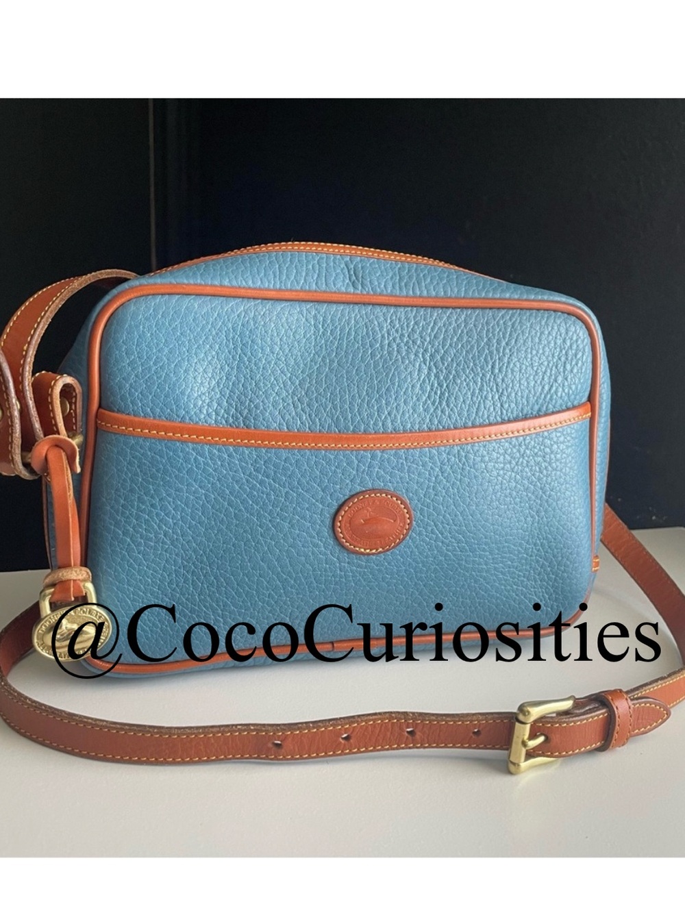 Dooney and Bourke Mediterranean Blue Leather Crossbody Bag